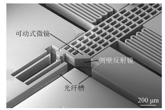 采用雙面ICP刻蝕工藝制成的微小型光開(kāi)關(guān)SEM圖 - 廣西科毅光通信